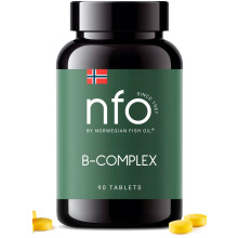 NFO Vitamin B Complex 90 Tablets – Essential B Vitamins for Metabolism, Immunity & Mental Clarity