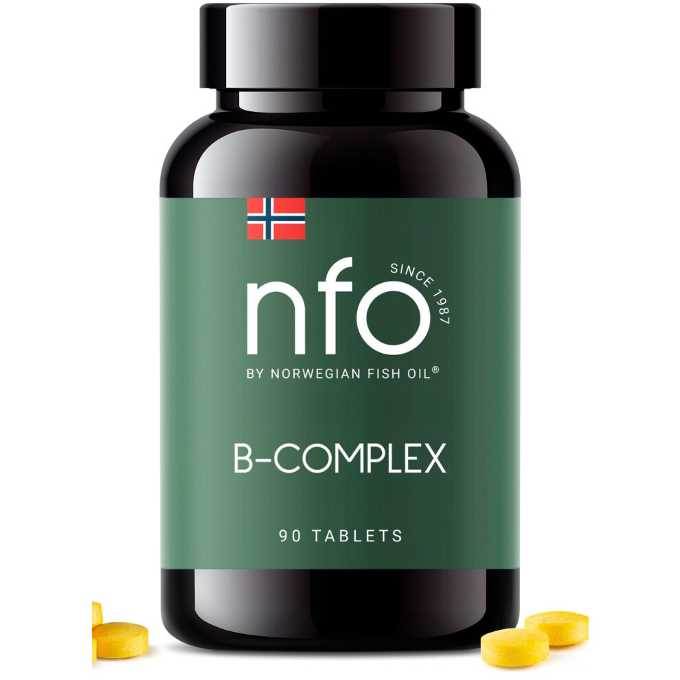 NFO Vitamin B Complex 90 Tablets – Essential B Vitamins for Metabolism, Immunity & Mental Clarity
