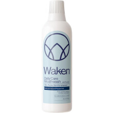 Waken Pepppermint Mouthwash for Fresh Breath 100 Natural Flavours Alcohol Free with Added Fluoride No Artificial Colours or Flavourings Vegan