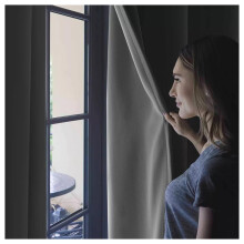(GREY, 66 x 54) Thermal Insulated Curtains Ring Top