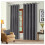 (GREY, 66 x 54) Thermal Insulated Curtains Ring Top 3