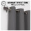 (GREY, 66 x 90) Thermal Insulated Curtains Ring Top 3