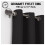 (BLACK, 46 x 54) Thermal Insulated Curtains Ring Top 3