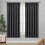 (DARK GREY, 66 x 90) Thermal Insulated Curtains Ring Top 3