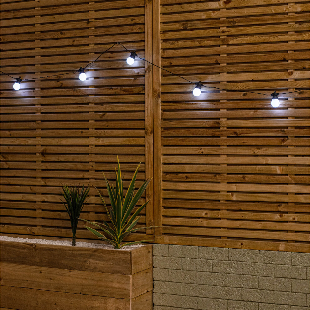 Set of 20 Indoor Outdoor Connectable Party Festoon Lights with Cool White LEDs
