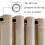 (BEIGE, 66 x 72) Soft Velvet Curtains Eyelet Ready Made Fully Lined 4