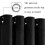 (BLACK, 66 x 90) Soft Velvet Curtains Eyelet Ready Made Fully Lined 3