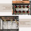 Costway 3-Tier Kitchen Serving Cart Rolling Bar Serving Trolley W/ Wine Rack 4