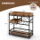 Costway 3-Tier Kitchen Serving Cart Rolling Bar Serving Trolley W/ Wine Rack 3