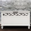 Storage Chest Wooden Bench Coffee Table Trunk with Handles White 3