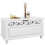 Storage Chest Wooden Bench Coffee Table Trunk with Handles White 10