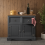 Mercers Furniture Corona Charcoal 2 Door Sideboard Solid Wood Pine Wooden Dark Grey 1