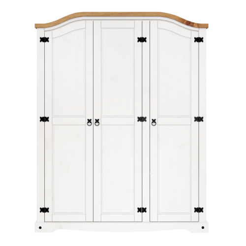 Mercers Furniture Corona White 3 Door Arch Top Robe 2