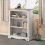 Mercers Furniture Corona White Small Low 3 Shelf Bookcase Solid Wood Pine Wooden 1