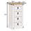 Mercers Furniture Corona White 4 Drawer Narrow Bedside 4