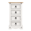 Mercers Furniture Corona White 4 Drawer Narrow Bedside 3