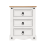 Mercers Furniture Corona White Medium 3 Drawer Bedside 3