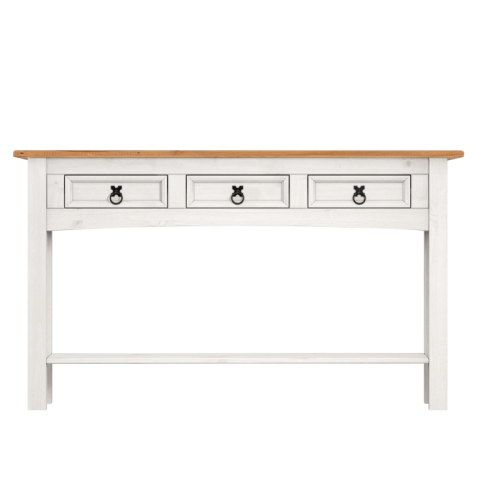 Mercers Furniture Corona White 3 Drawer Console Table 2