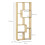 Homcom HOMCOM Multipurpose 8-Grid Bookshelf Decorative Shelf, Bathroom, Kitchen Oak 4