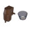 Gutter Mate Diverter & Filter in Brown & Fine Mesh Insert Bundle 1