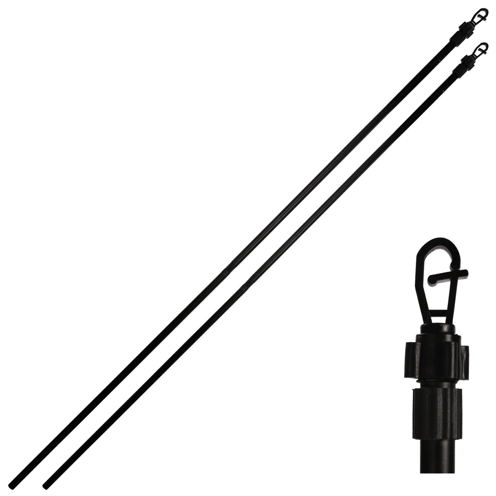 (2 x 2.4m) 2.4M Clothesline Pole Telescopic Washing Line Prop