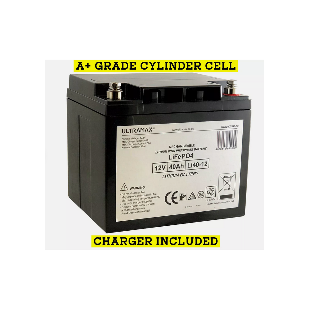 Lithium Leisure Battery Ultramax 12V 42Ah Lifepo4 Golf Cart Battery 5036446801692