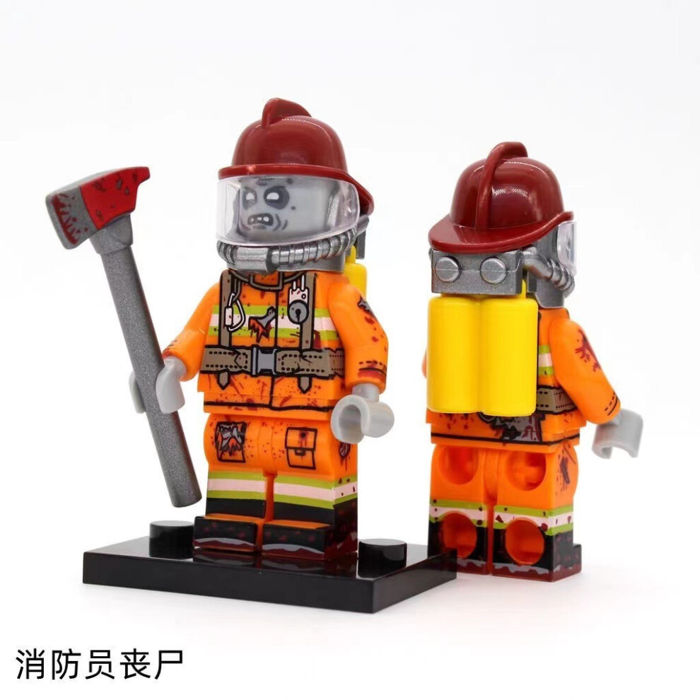 (Firefighter) Halloween Series Horror Building Block Figurine Assembly Toy Fits for LEGO