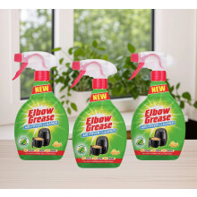 3x Air Fryer Cleaner Elbow Grease Degreaser Spray Lemon 500ml Bottle
