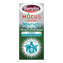 Benylin Mucus Cough Menthol Flavour 100mg/5ml Oral Solution - 150ml