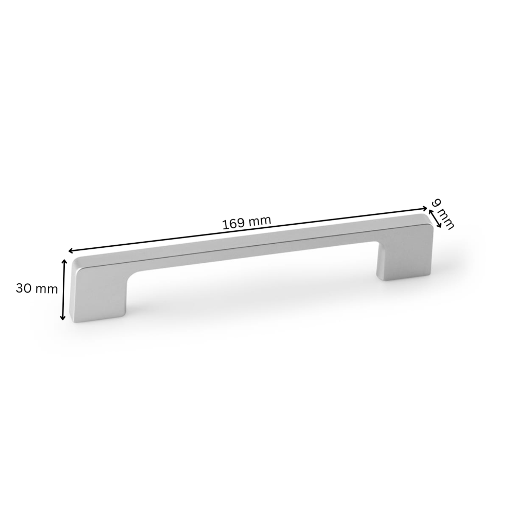 (Chrome Matt, Techno 169mm) Kitchen Handles Cabinet Cupboard Drawer Wardrobe-image-OPC-PF8H8RD-NEW