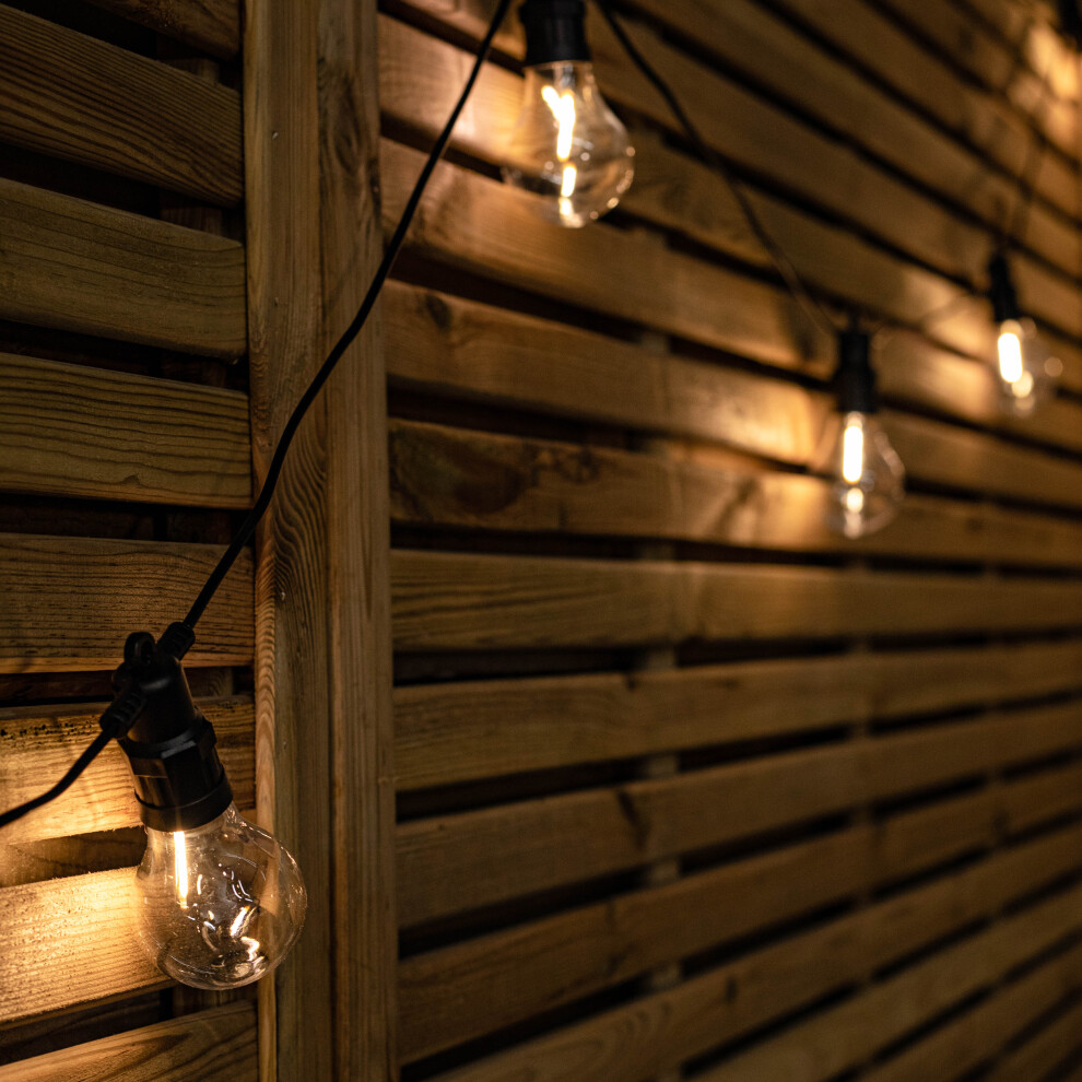 Set of 20 Indoor Outdoor Connectable Festoon Lights with Warm White LEDs