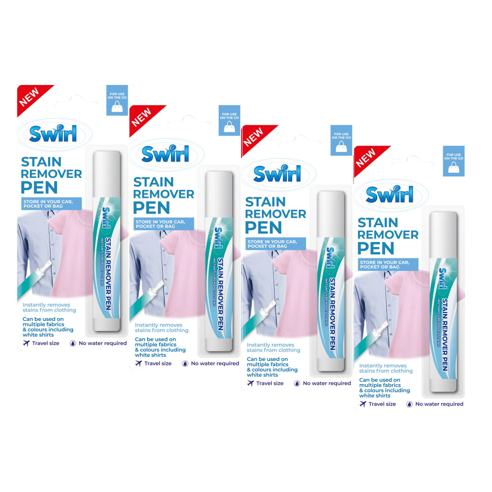 4x Swirl Laundry Stain Remover Pens Stain Remover Travel Pen 10ml