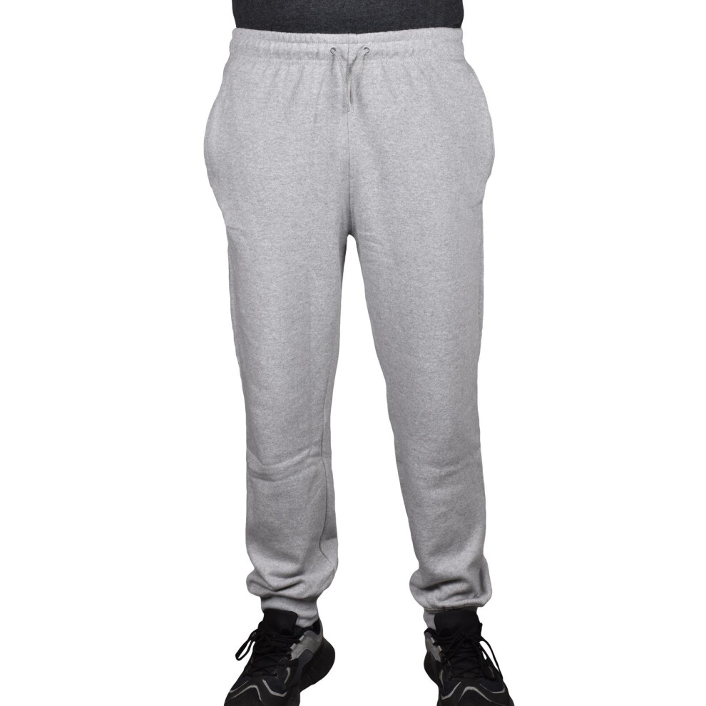 (Grey, S) Mens Plain Jogging Bottoms Elasticated With Pocket