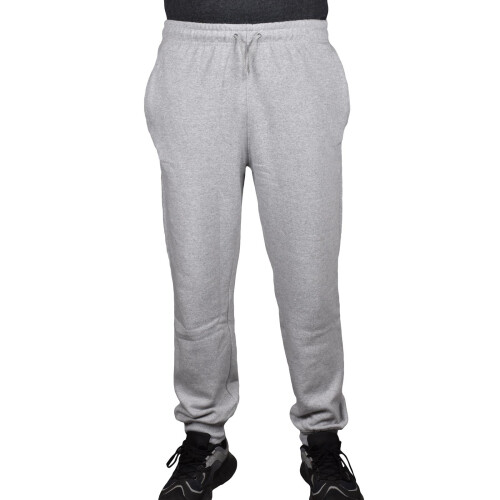 True Face (Grey, XL) Mens Plain Jogging Bottoms Elasticated With Pocket