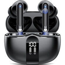 (Black Pro) Wireless Earbuds, Bluetooth 5.3 Headphones in Ear with 4 ENC Noise Cancelling Mics, 40H Bluetooth Earbuds Deep Bass HiFi Stereo