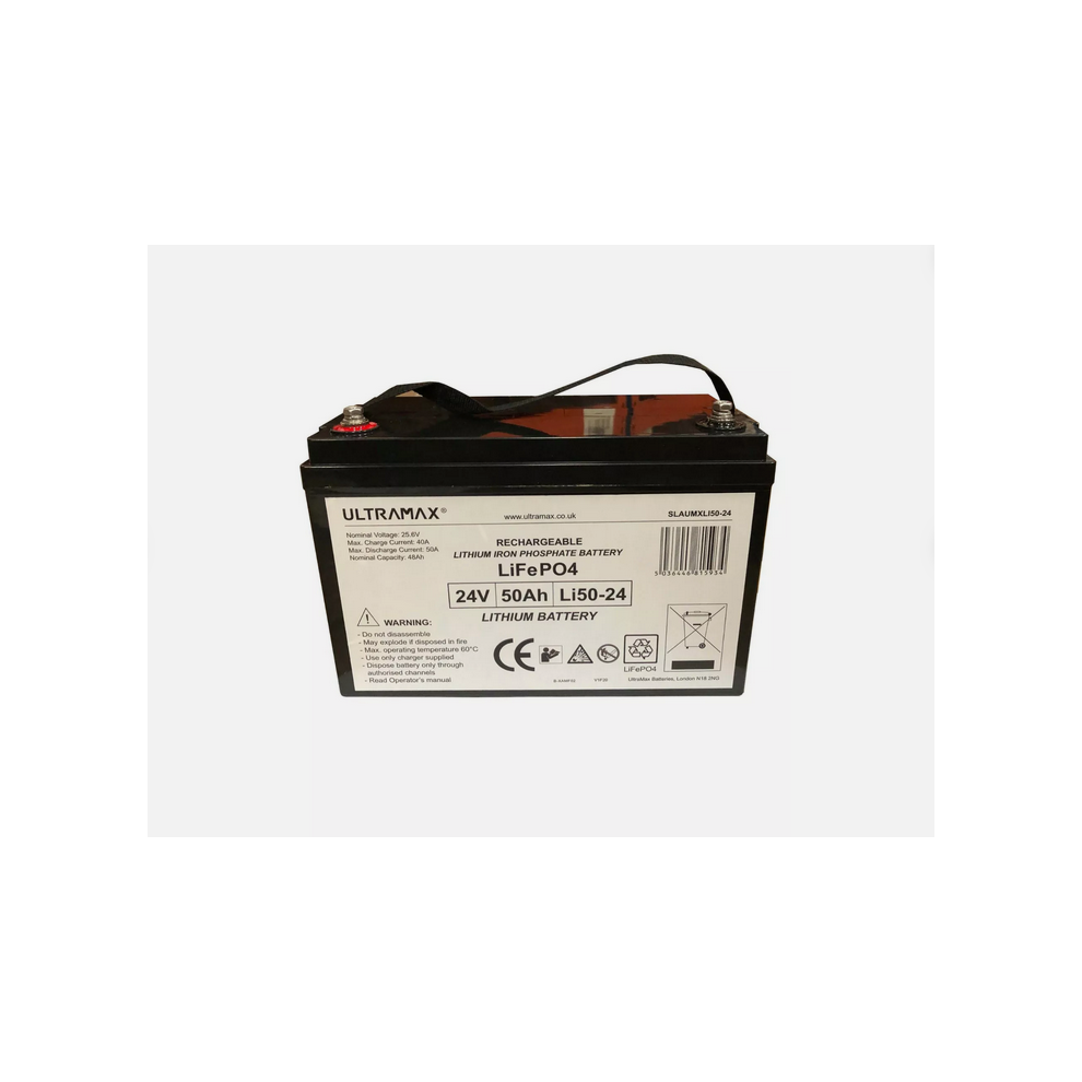 Ultramax 24V 50Ah Lithium Lifepo4 Battery For Large Electric Vehicle Light 5036446815934