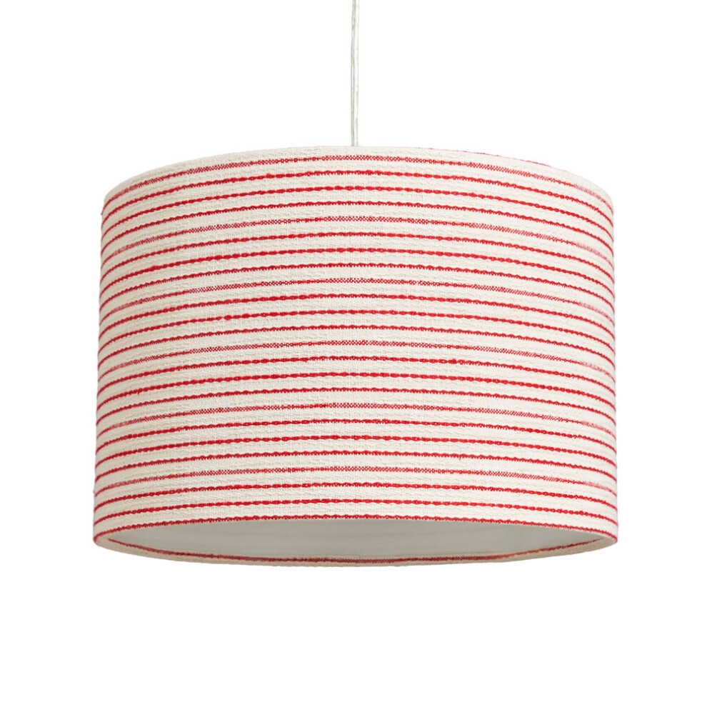 (Red) Litecraft 30 cm Striped Easy Fit Light Shade