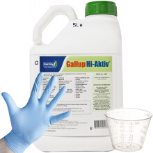 5L Gallup Hi-Aktiv Strongest Concentrate Total Weedkiller + Free Cup & Gloves