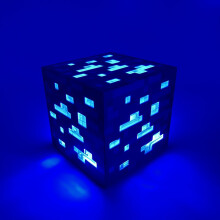 (Torch Light-Blue) Minecraft Night Light Torch Building Block Lamp