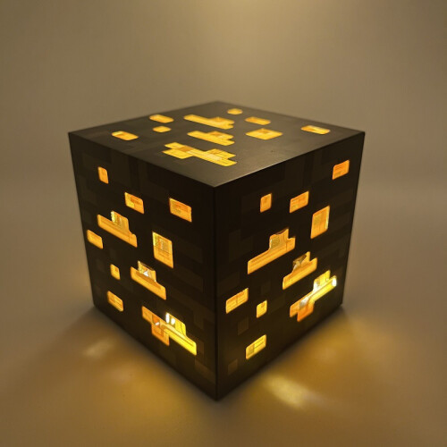(Torch Light-Yellow) Minecraft Night Light Torch Building Block Lamp