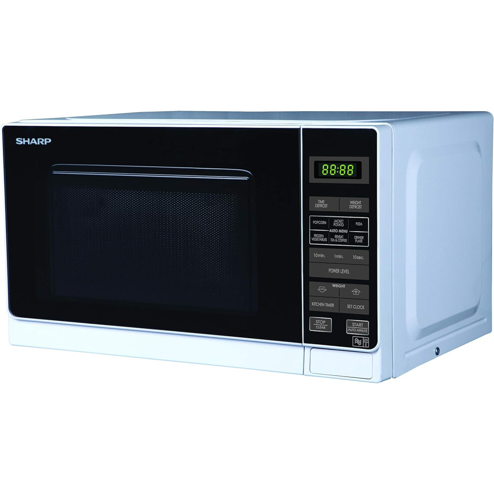 Sharp R272WM Solo Touch Control Microwave, 20 Litre capacity, White