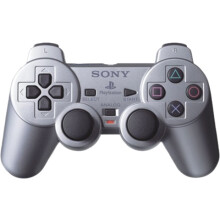 PS2 Official Dual Shock 2 Silver Controller - Refurbished