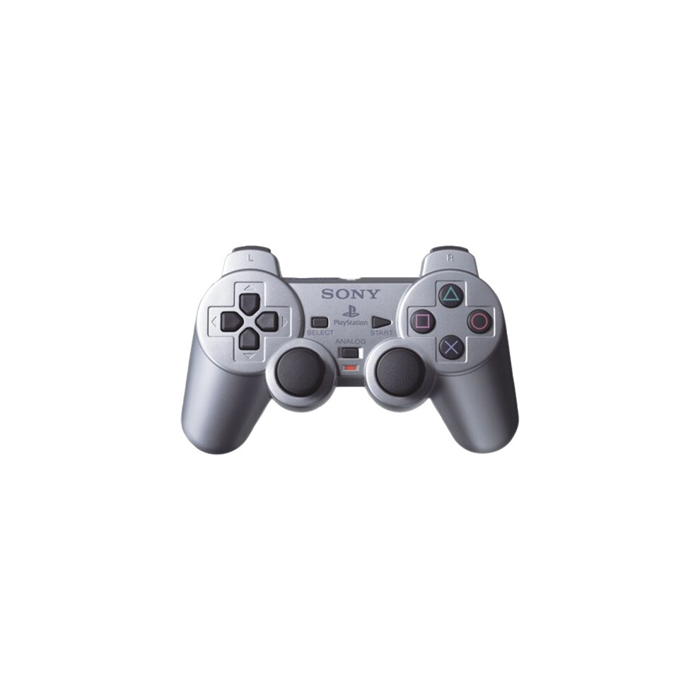 PS2 Official Dual Shock 2 Silver Controller