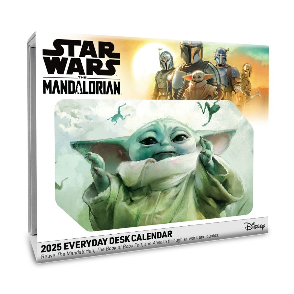 2025 Calendar The Mandalorian Page to View Block Desk Official Product