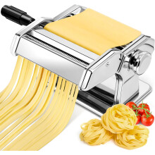 Manual Pasta Maker Machine, Stainless Steel Pasta Roller and Cutter