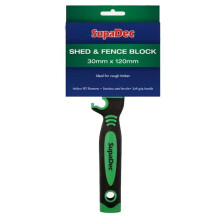 Outdoor Exterior Wood Garden Shed Fence Block Paint Brush 30mmx120mm