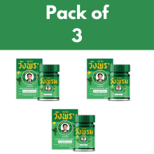 HANI PO WANGG PHROM Green Formula - Herb Balm (Pack of 3) - 50g