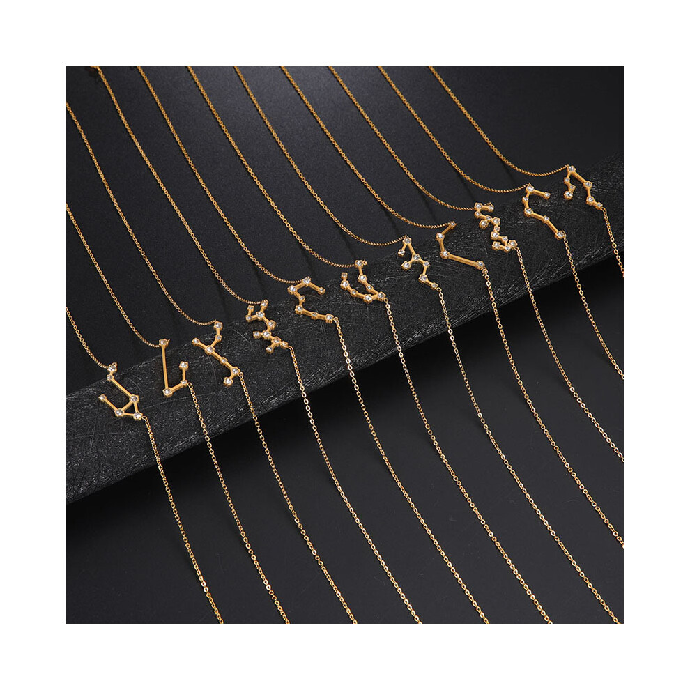 (ARIES) Celestial Star Gold Necklace Star Sign  Pendant