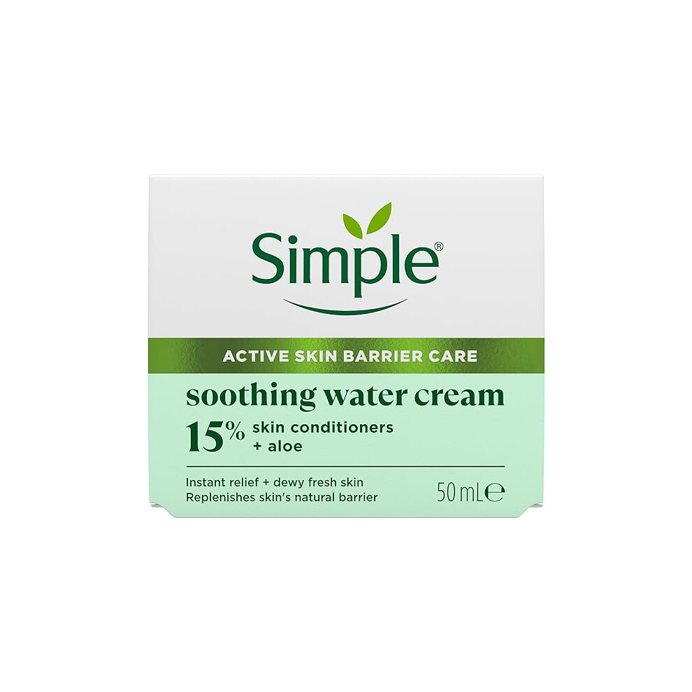 Simple Soothing Water Cream Face Moisturiser with 15% 50ML