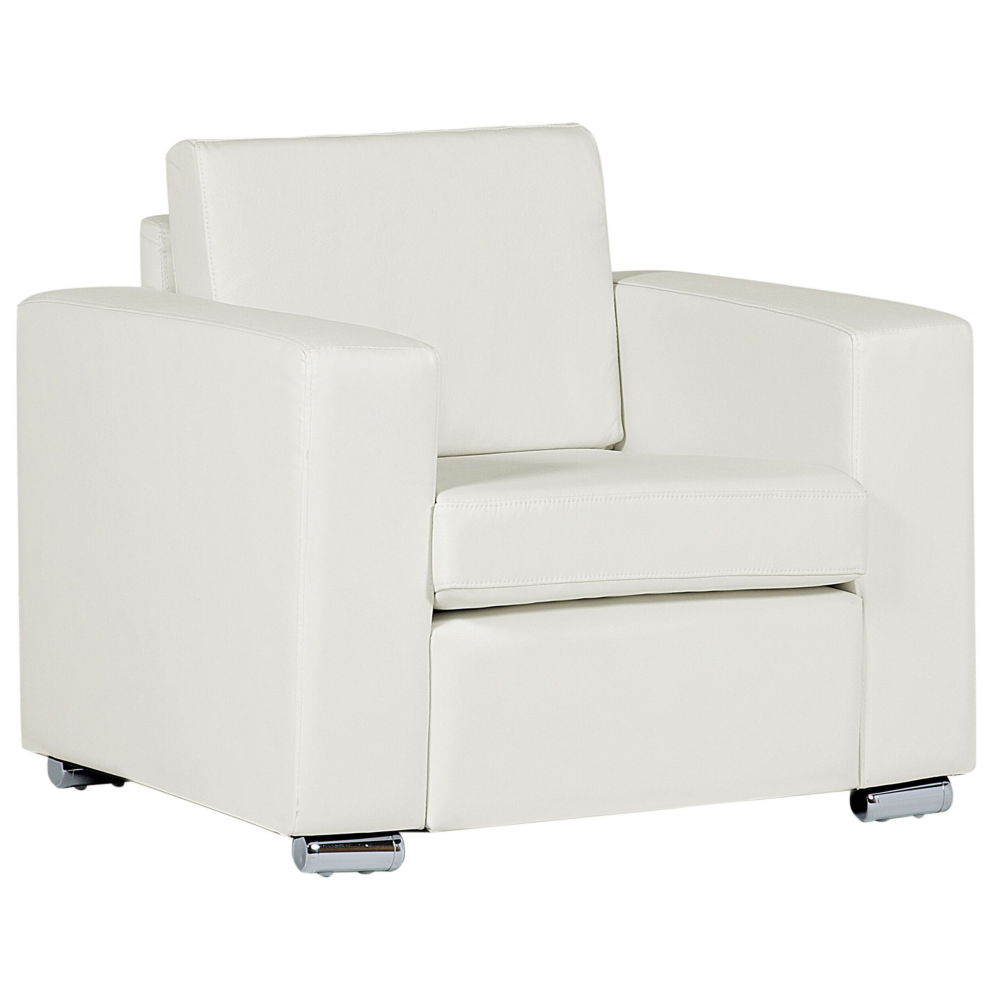 Armchair HELSINKI Leather White